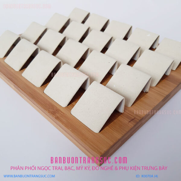 Khay bông tai nụ trắng mộc K0070A DKI